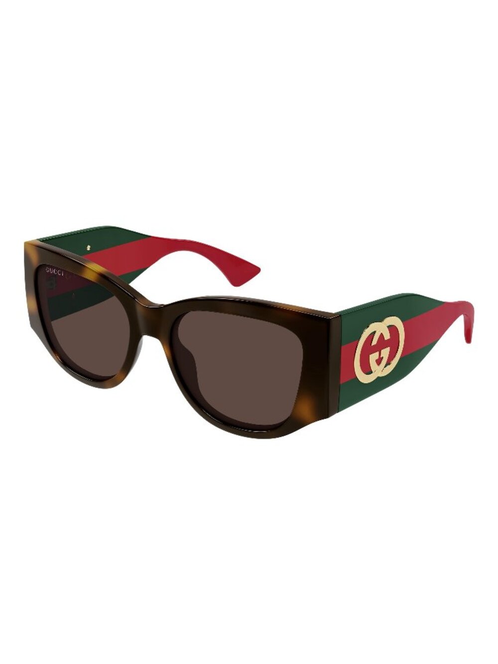 New Gucci Women's Sunglasses Havana Brown Lens Acetate Frame GG2115S 002 55